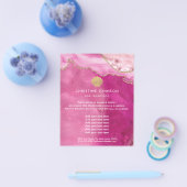 seashell - logo op roze ontwerp flyer (Enkel)