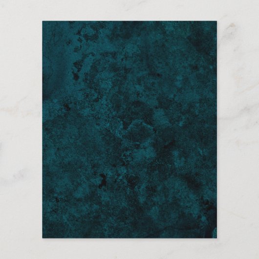 seashell - logo over blauwgroen ontwerp flyer (Achterkant)