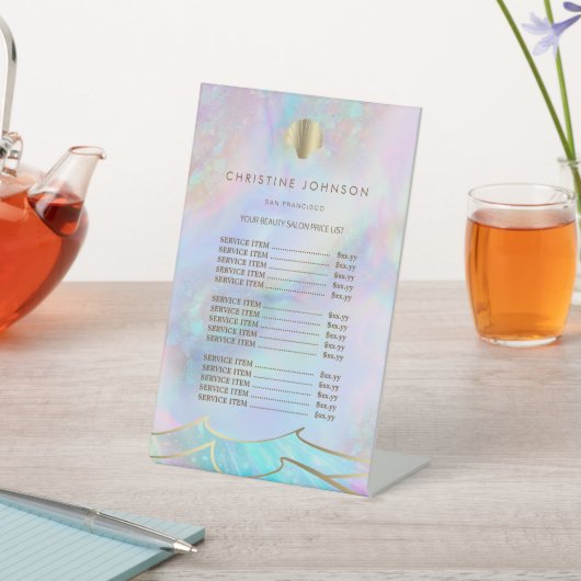 Seashell logo prijslijst Pedestal teken Reclamebord Met Voetstuk (Insitu)