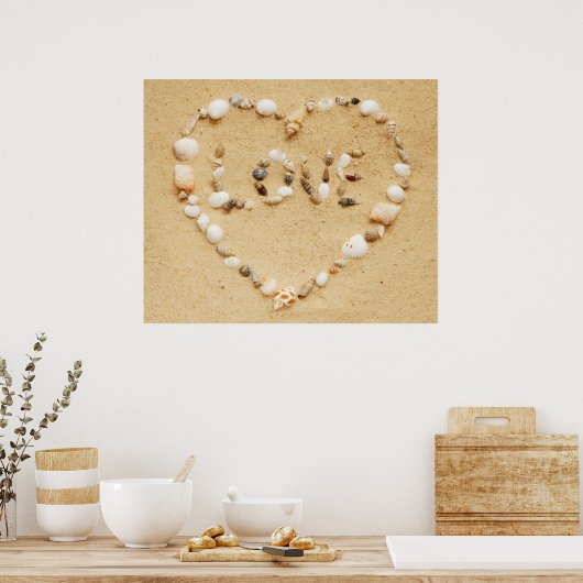 Seashell Love Poster (Keuken)