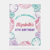 Seashell Meisjes verjaardag Acryl Bord (Voorkant)