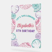 Seashell Meisjes verjaardag Acryl Bord (Hoek)