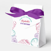 Seashell Meisjes verjaardag Bedankdoosjes (Voorkant Zijde)