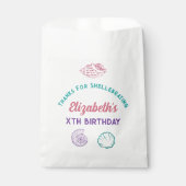 Seashell Meisjes verjaardag Bedankzakje (Voorkant)