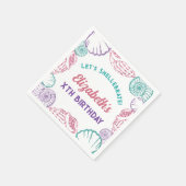 Seashell Meisjes verjaardag Servet (Hoek)