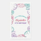 Seashell Meisjes verjaardag Servet (Voorkant)