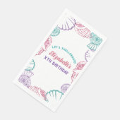 Seashell Meisjes verjaardag Servet (Hoek)