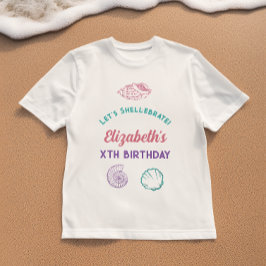 Seashell Meisjes verjaardag T-shirt