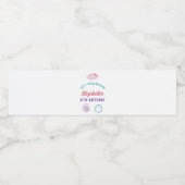 Seashell Meisjes verjaardag Waterfles Etiket (Enkel label)