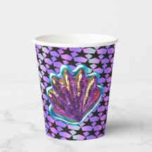 SeaShell Mermaid Party Paper Cups