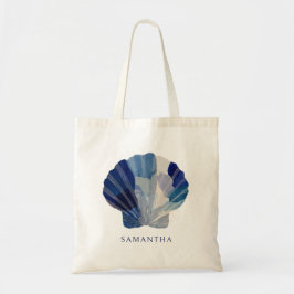 Seashell Moderne Aangepaste Naam Bruidsfeest Tote Bag