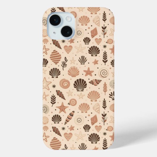 Seashell naadloos patroon Case-Mate iPhone case (Achterkant)