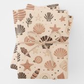 Seashell naadloos patroon inpakpapier vel (In situ)