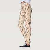 Seashell naadloos patroon leggings (Links)