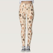 Seashell naadloos patroon leggings (Voorkant)