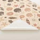 Seashell naadloos patroon sherpa deken (3/4)