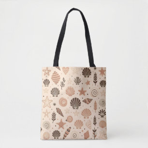Seashell naadloos patroon tote bag