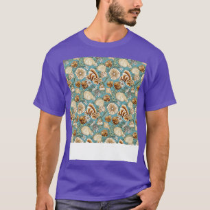 Seashell Naadloze Patroon Zee Shell Clam Beach Zee T-shirt