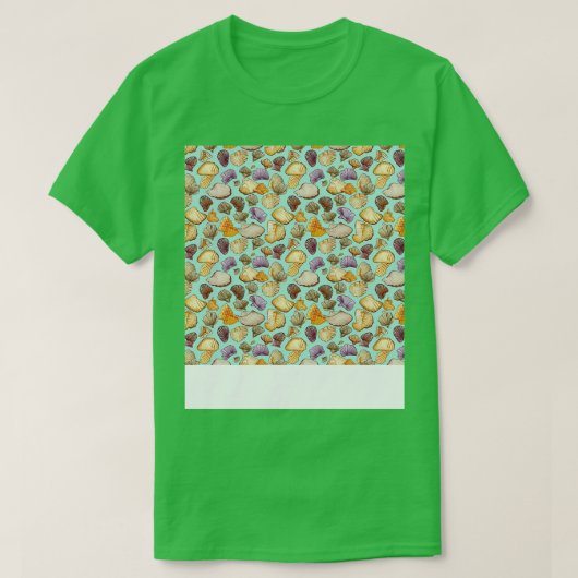 Seashell Naadloze Patroon Zee Shell Clam Beach Zee T-shirt (Design voorkant)