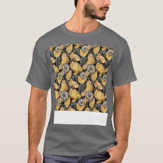 Seashell Naadloze Patroon Zee Shell Clam Beach Zee T-shirt