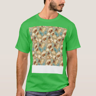Seashell Naadloze Patroon Zee Shell Clam Beach Zee T-shirt