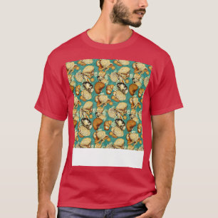 Seashell Naadloze Patroon Zee Shell Clam Beach Zee T-shirt
