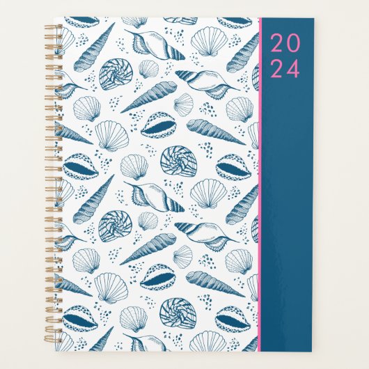 Seashell Nautical Beach patroon Planner (Voorkant)