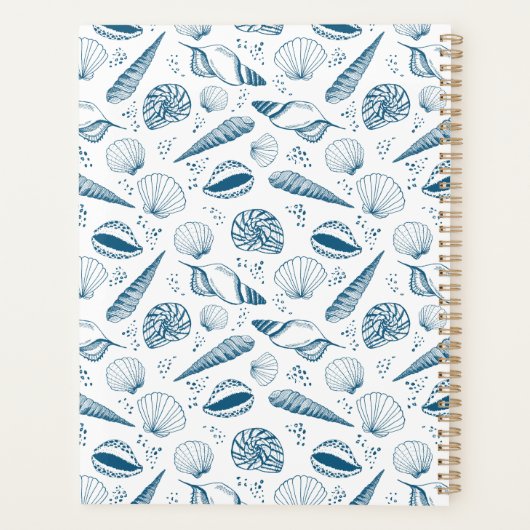 Seashell Nautical Beach patroon Planner (Achterkant)