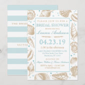 Seashell Nautisch strand bruiloft | Vrijgezellenfe Kaart (Voorkant / Achterkant)