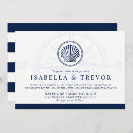  Seashell | Nautisch thema bruiloft Kaart