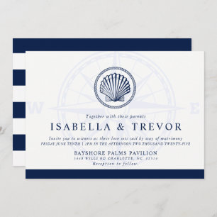  Seashell   Nautisch thema bruiloft Kaart