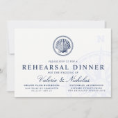  Seashell | Nautisch thema repetitie diner Kaart (Voorkant)