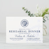  Seashell | Nautisch thema repetitie diner Kaart (Staand voorkant)