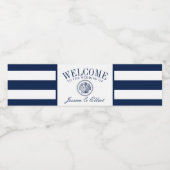  Seashell | Nautische bruiloft Welkom Waterfles Etiket (Enkel label)