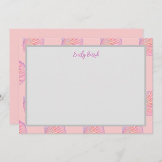 Seashell Note Kaart Notitiekaartje (Voorkant / Achterkant)