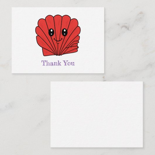 Seashell Notitiekaartje (Voorkant / Achterkant)