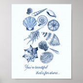 Seashell Nursery Print gepersonaliseerde offerte (Voorkant)