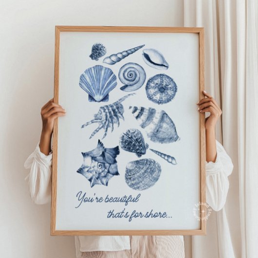 Seashell Nursery Print gepersonaliseerde offerte
