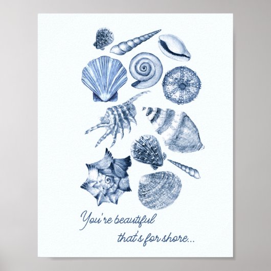 Seashell Nursery Print gepersonaliseerde offerte (Voorkant)