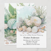 Seashell Oasis bij het Ocean Baby shower Kaart (Voorkant / Achterkant)