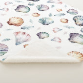 Seashell Ocean Beach Zee Shell Design 358 Sherpa Deken (3/4)
