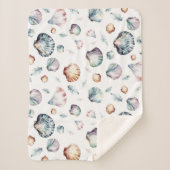 Seashell Ocean Beach Zee Shell Design 358 Sherpa Deken (Voorkant)