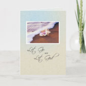 Seashell op Beach Recovery Jubileum Kaart (Voorkant)