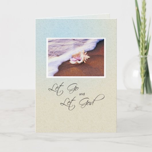 Seashell op Beach Recovery Jubileum Kaart (Voorkant)