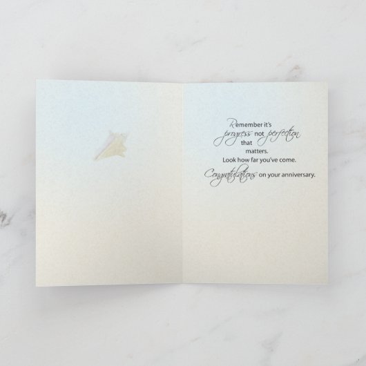 Seashell op Beach Recovery Jubileum Kaart (Binnen)