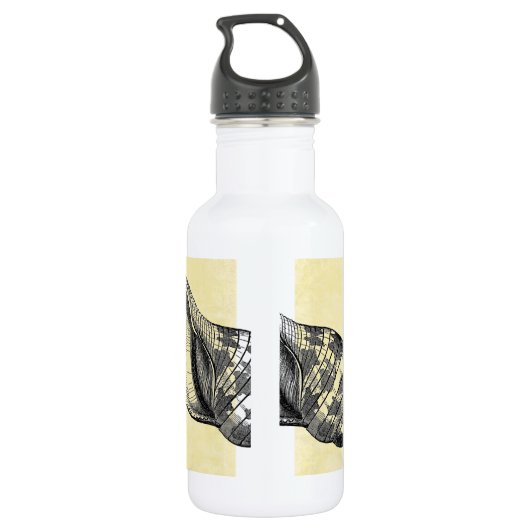  Seashell op Cream Waterfles (Achterkant)