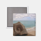 Seashell op het strand Foto Magneet (Voorkant / Achterkant)