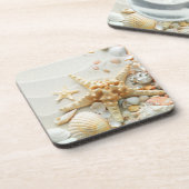 Seashell op het strand onderzetter (Linkerzijde)