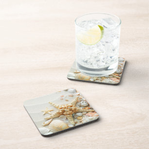 Seashell op het strand onderzetter