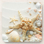 Seashell op het strand onderzetter (Voorkant)